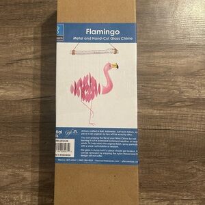 Flamingo Metal and Glass Chime